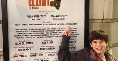 Mitchell at the BETM Cast Board in London