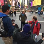 Jamie Mann Films in Times Square